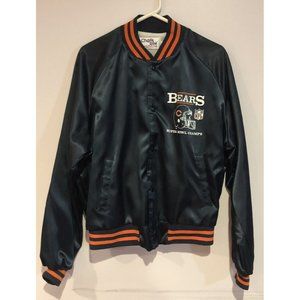 Vintage 1986 Men L Chicago Bears Chalk Line SuperBowl Champions Satin Jacket